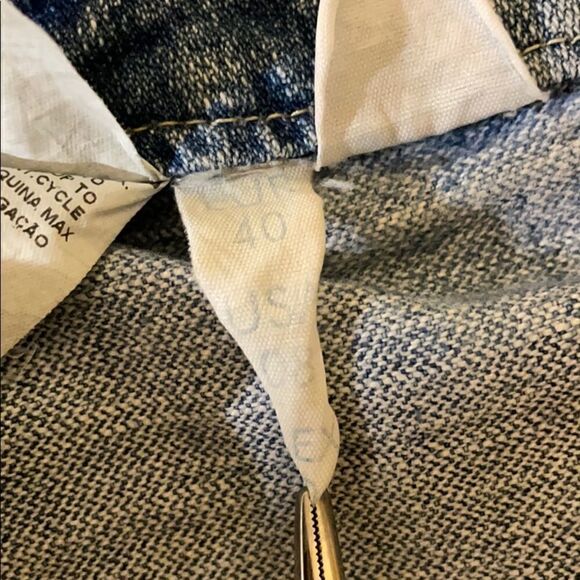 Zara distressed frayed light wash denim skirt size 8 with - Picture 4 of 5